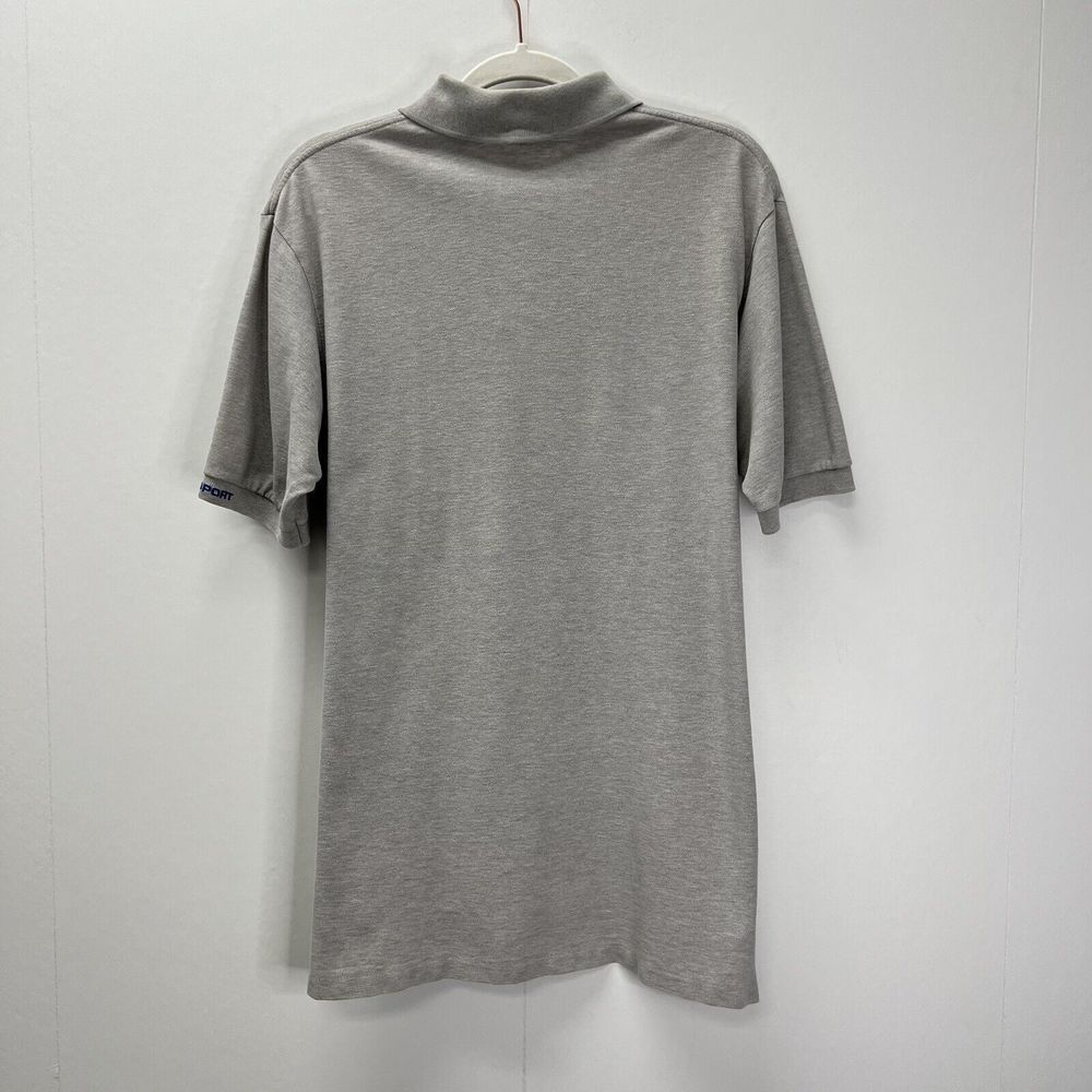 Polo Sport Vintage Ralph Lauren Large Logo Made in USA Grey Polo Shirt M - Picture 6 of 10